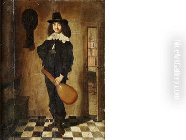 A Lute Player - view 1