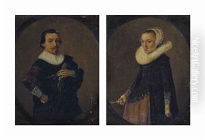 Portraits Des Epoux Sara Sanen Et Johan Smuijers (pair)