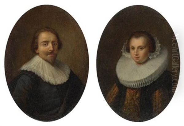 Portrait Of A Man; Portrait Of A Woman (pair) - view 1