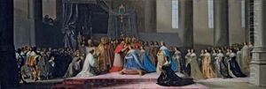 The Coronation Of Marie De Medici On 13th May, 1610, At St. Denis by Hendrick Gerritsz. Pot