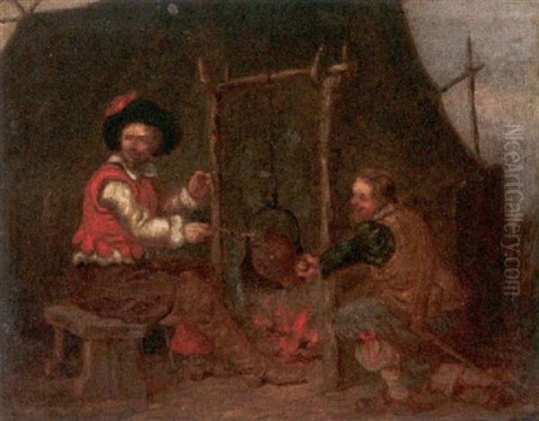 Musketiere An Lagerfeuer - view 1