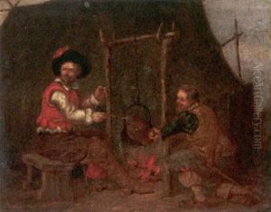 Musketiere An Lagerfeuer