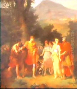 Telemaque Presentant A Antiope La Tete De Sanglier Qui      Avait Mis Sa Vie En Danger by Victor Maximilien Potain