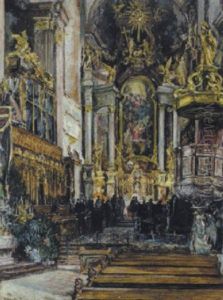 Inneres Der Stiftskirche In Klosterneuberg by Igo Poetsch