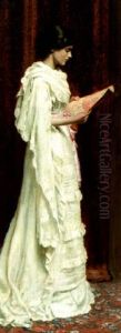 Woman Reading by Laslett John Pott