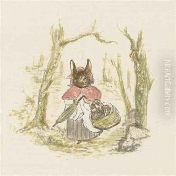 Then Old Mrs. Rabbit Took A Basket And Her Umbrella... - view 1