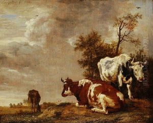 Three Cows In A Pasture by Paulus Potter