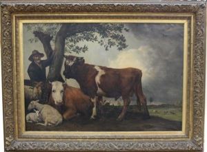 Monumental Pastoral Painting by Paulus Potter