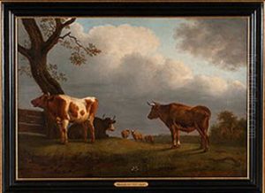 Cattle And Sheep Landscape by Paulus Potter
