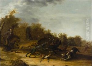 Villisian Metsastys by Paulus Potter