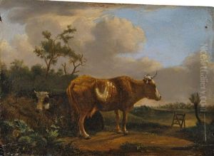 Landschaft Mit Einer Stehenden Und Einer Lagernden Kuh by Paulus Potter