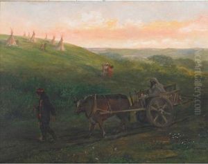Indian Camp On Brandon Hills by Alfred Boisseau