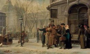 Montreal Street Scene by Alfred Boisseau