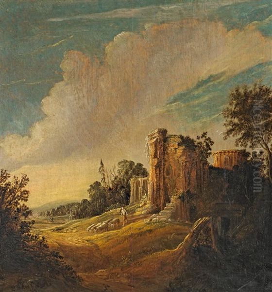 Ruinenlandschaft Mit Hirten - view 1