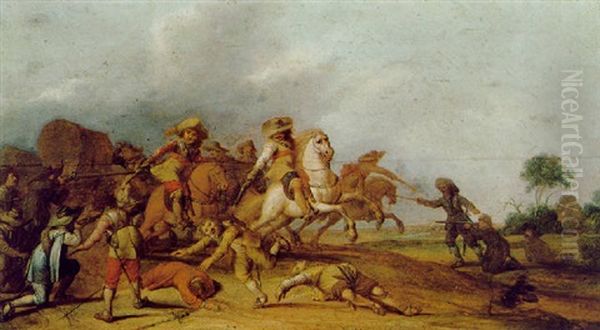 Gefecht Zwischen Reitern Und Musketieren - view 1