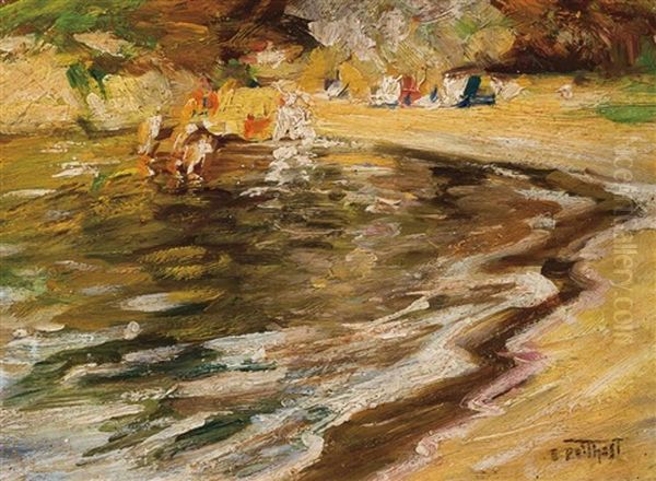 Beach Scene - At The Water ("also Sunday Beach") - view 1