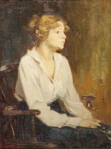 Seated Woman In A White Blouse Seated Woman In A White Blouse