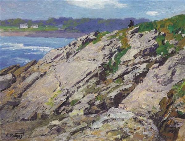 Looking Out To Sea, The Coast Of Maine - view 1