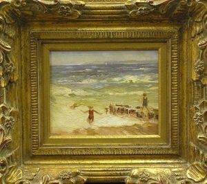 Swimming At Breakwater (study) by Edward Henry Potthast