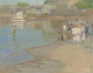 Children Playing On The Beach by Edward Henry Potthast