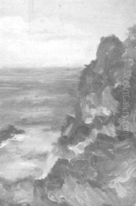Seascape With Rocky Cliffs by Edward Henry Potthast
