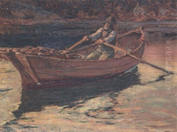 Rowing Off The Maine Shore - view 1