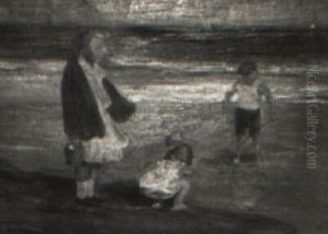 Children On A Beach by Edward Henry Potthast