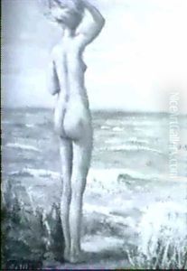 Nude At The Beach  Nude Bather by Edward Henry Potthast
