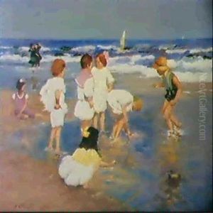 Enfants Sur La Plage by Edward Henry Potthast