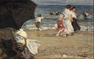 The Beach Umbrella by Edward Henry Potthast