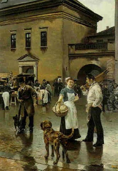 Talking In The Market Square - view 1