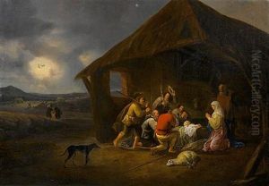 The Adoration Of The Shepherds by Hendrick Potuyl