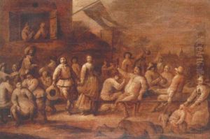 Fest I Hollandsk By by Hendrick Potuyl