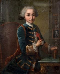 Portrait De Jeune Garcon by Claude Pougin de Saint-Aubin
