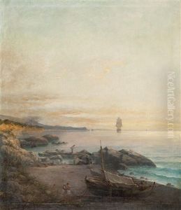Fishermen At Dawn by Ioannis Poulakas