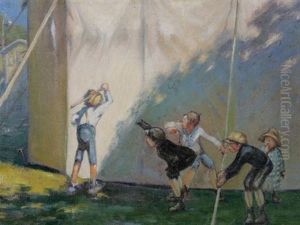 Children Playing by Francisque Poulbot