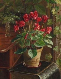 Still Life With Cyclamen by Anina Poulsen