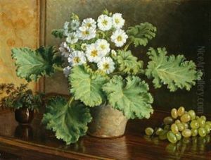 Still Life With Flowers And Grapes Still Life With Flowers And Grapes