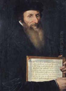 Portrait Of Theodore De Beze (1519-1605), Half-length, In A Black Coat With A Black Hat by Frans Pourbus the Elder