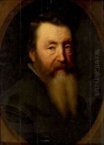 Portrait D'homme Barbu Dans Un Oeil De Boeuf
