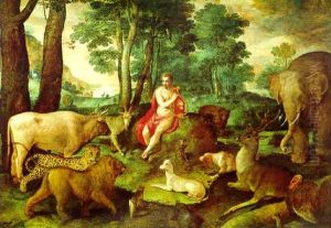 Orpheus Bezaubert Baume Und Tiere by Frans Pourbus the Elder
