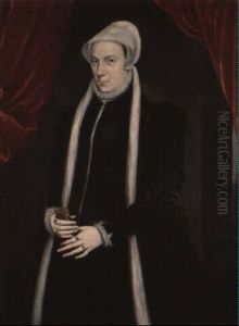 Portrait De Jeune Femme A La Coiffe Blanche