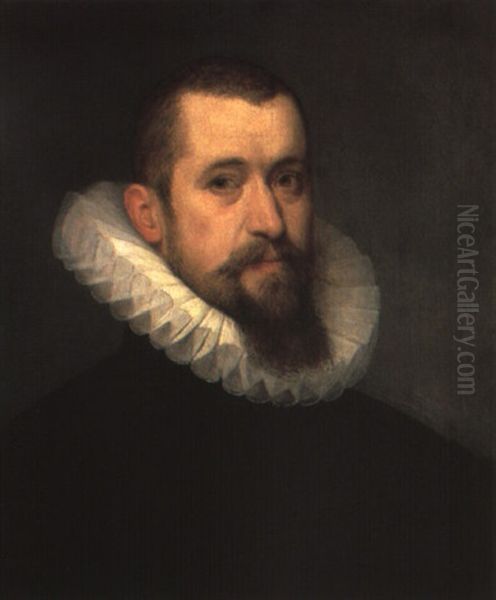 Portrait Of A Bearded Man Wearing A Black Doublet - view 1