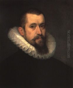 Portrait Of A Bearded Man Wearing A Black Doublet