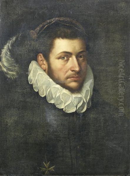 Portrait Of A Knight Of Malta, Half-length, In Black Costume - view 1