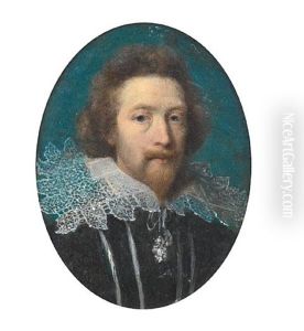 Portrait Of A Bearded Man In A Black Doublet With A White Lace Collar