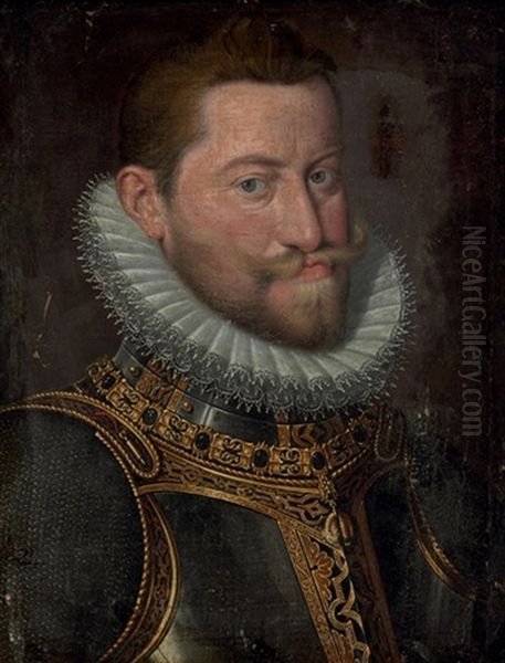 Portrait Of Emperor Rudolf Ii Wearing A Breastplate - view 1