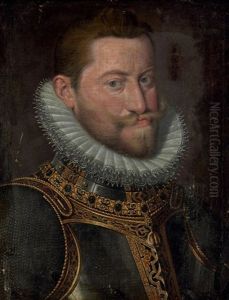 Portrait Of Emperor Rudolf Ii Wearing A Breastplate