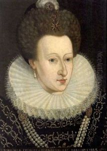 Portrait De Catherine De Bourbon, Sour D'henri Iv, Duchesse De Bar, Premiere Epouse Du Duc Henri De Lorraine