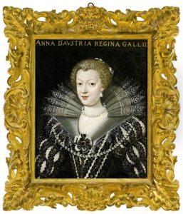 Bildnis Der Konigin Anna Von Osterreich, Gemahlin Konigs Ludwig Xiii. Von Krankreich by Frans Pourbus the younger